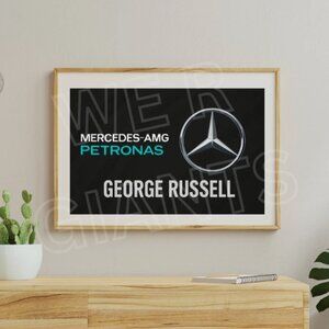 F1 Mercedes George Russell17"x11" Art Print